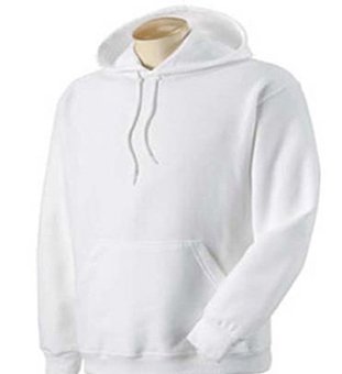 SUDADERA ADULTO BCA. M/L  CORDON,CAPUCHA CANGURERA